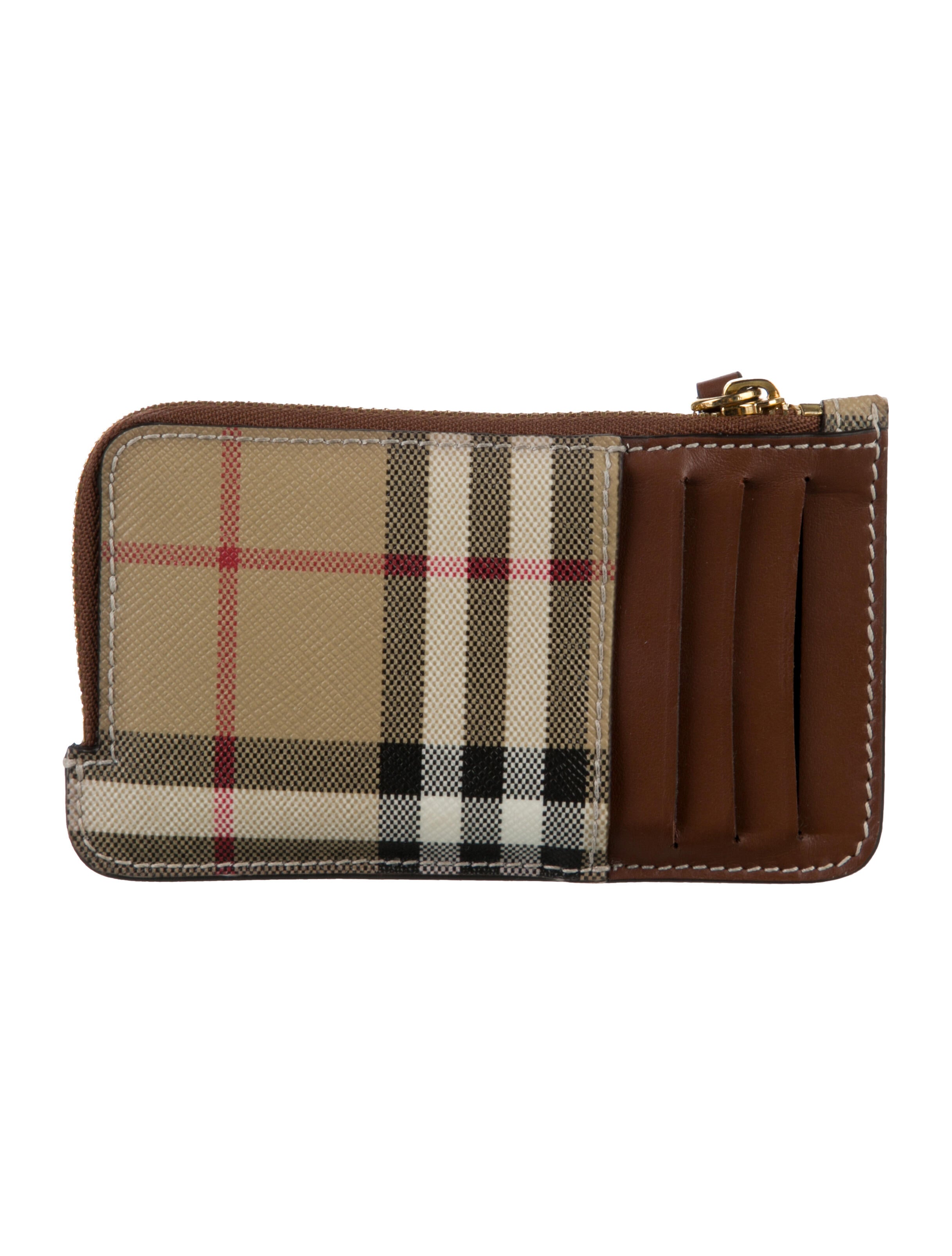 Burberry Nova Check Pattern Canvas Wallet