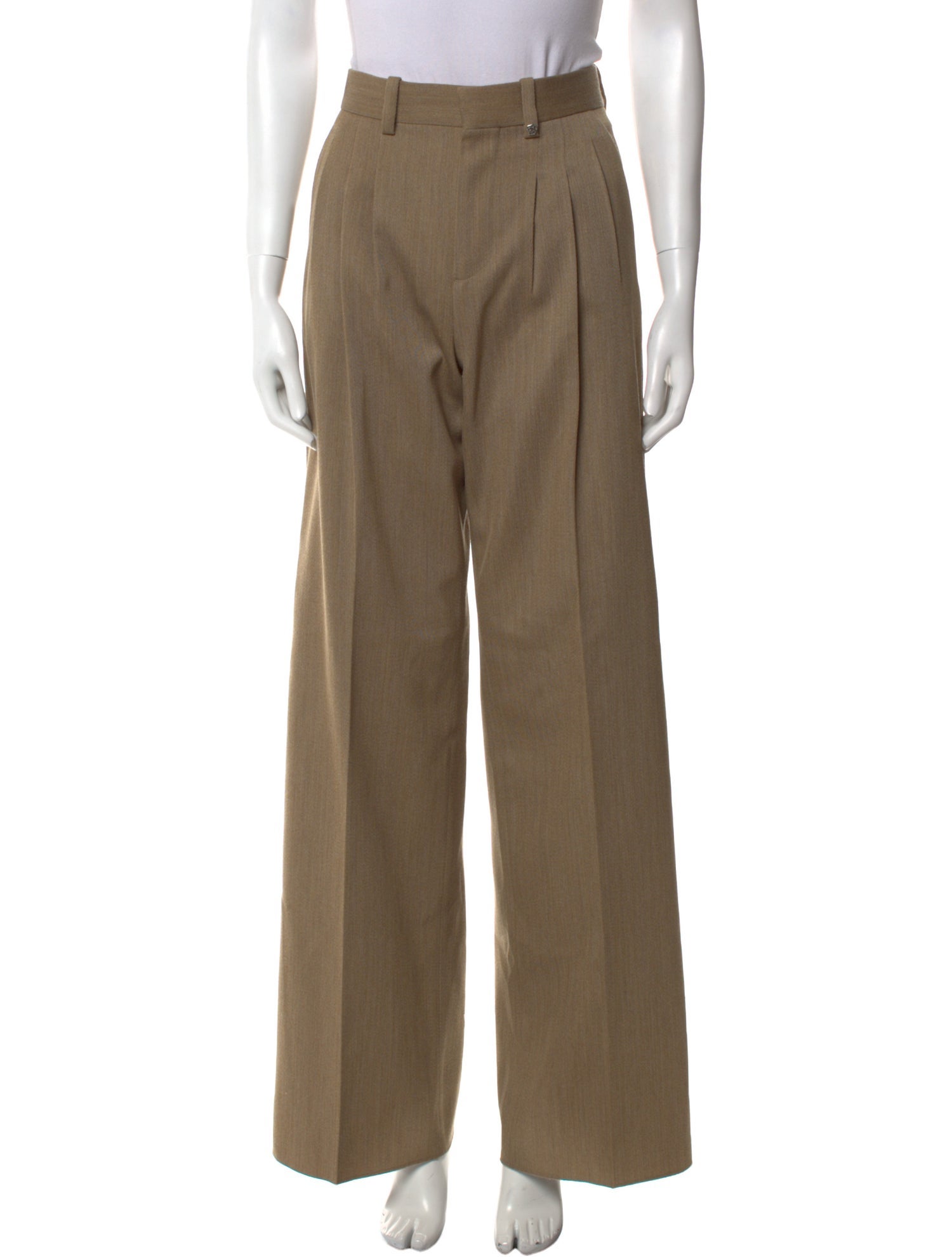 Burberry Virgin Wool Wide Leg Pants