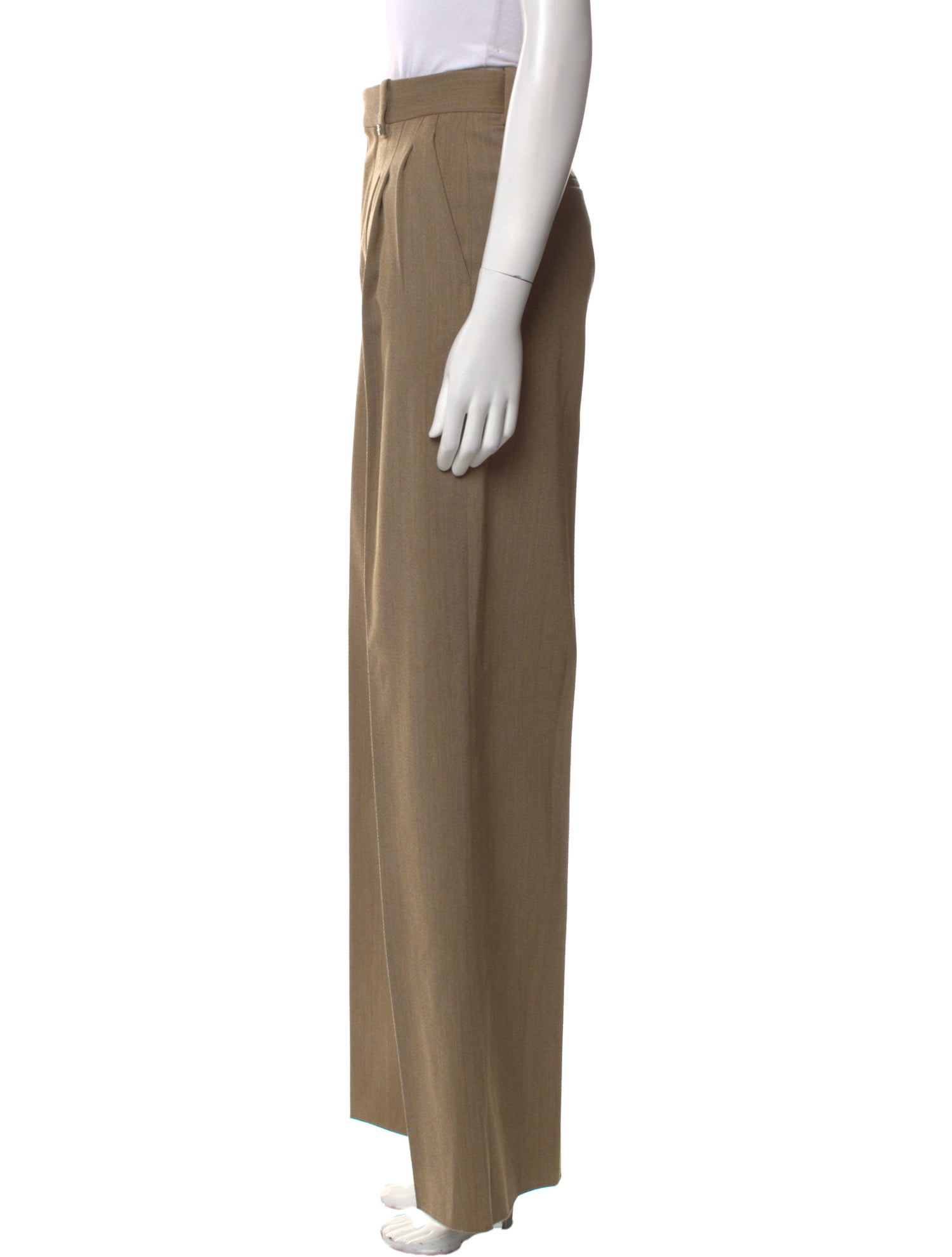 Burberry Virgin Wool Wide Leg Pants