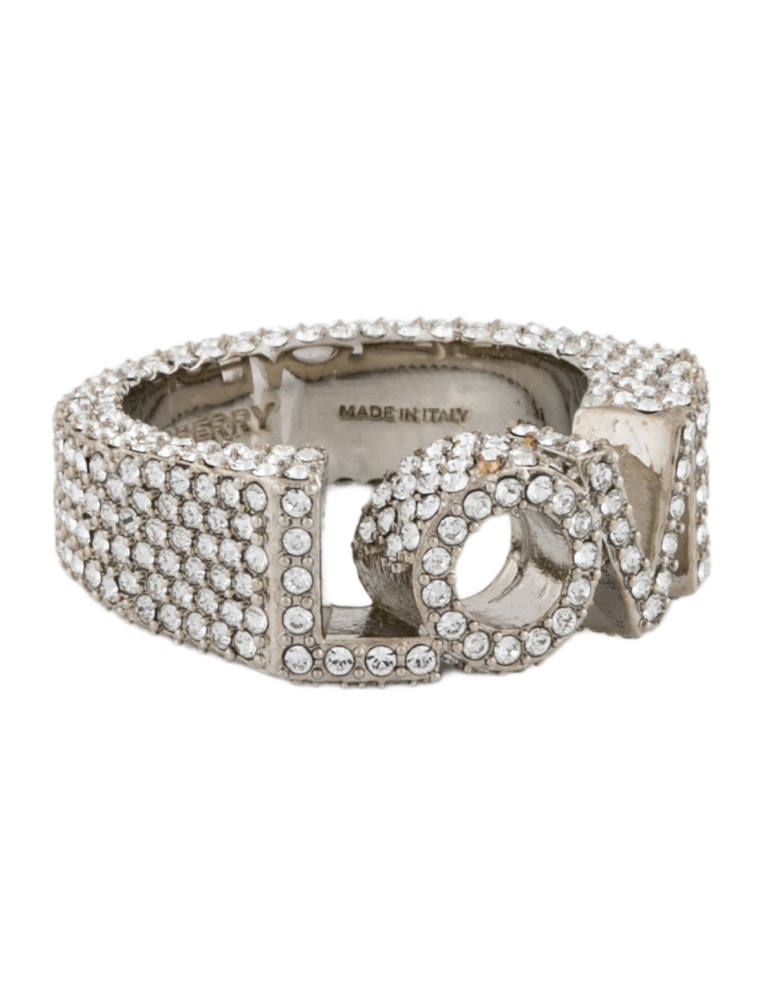 Burberry Crystal 'Love' Ring