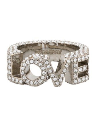 Burberry Crystal 'Love' Ring