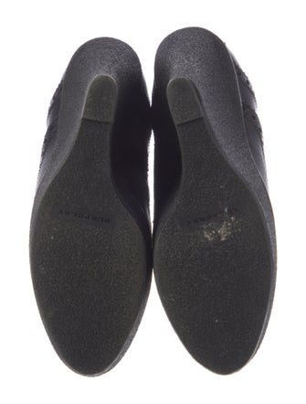 Burberry Prorsum Brogue Wedge Booties Leather Lace-Up Boots