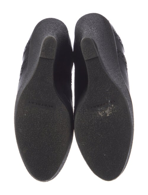 Burberry Prorsum Brogue Wedge Booties Leather Lace-Up Boots