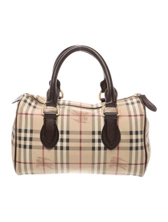 Burberry Haymarket Check Top Handle Bag