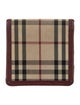 Burberry Canvas Plaid Print Bifold Wallet