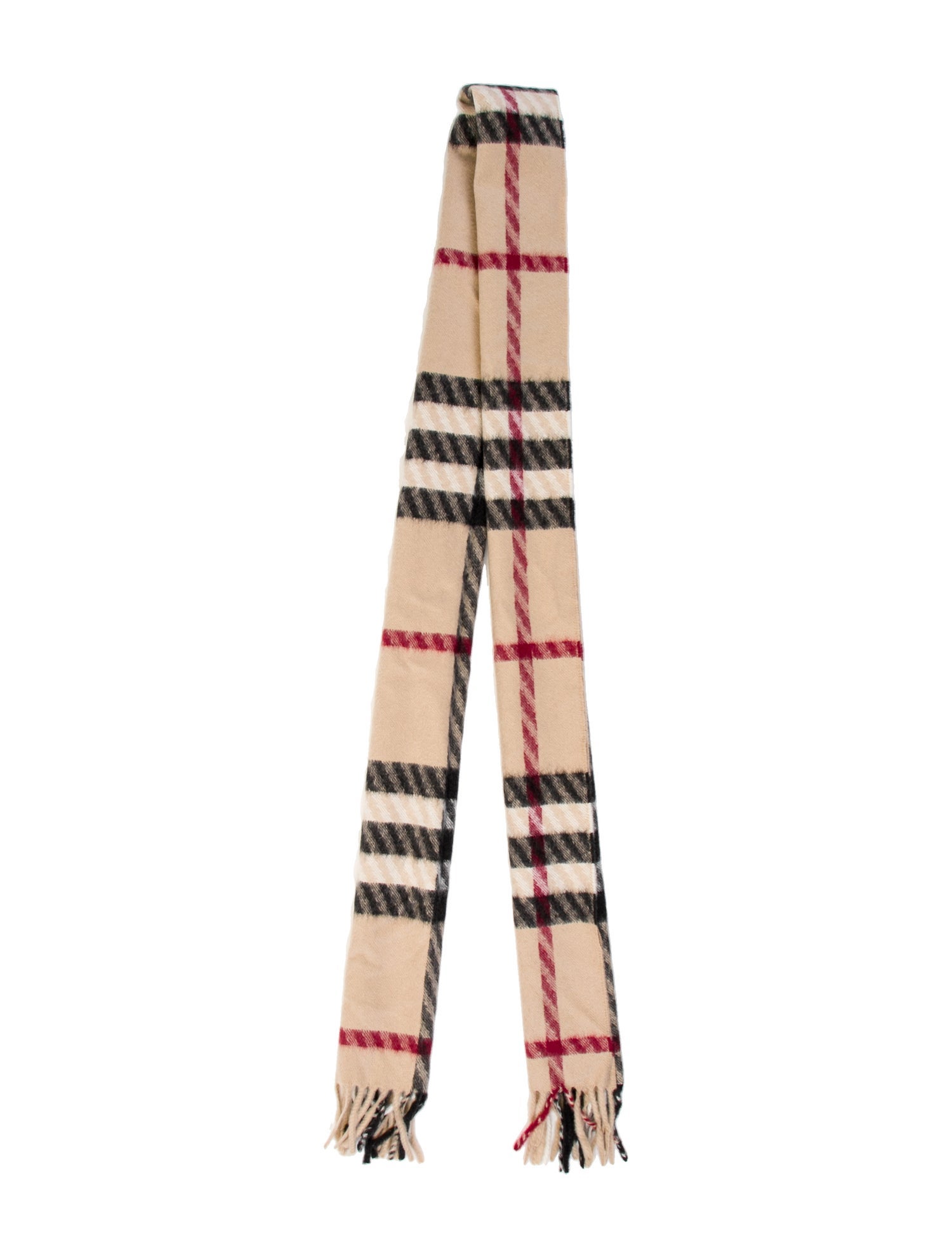 Burberry Cashmere Plaid Print Scarf