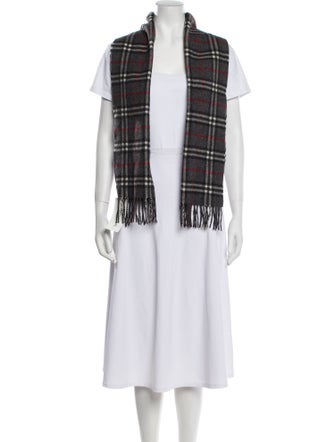 Burberry Lambswool Nova Check Pattern Scarf