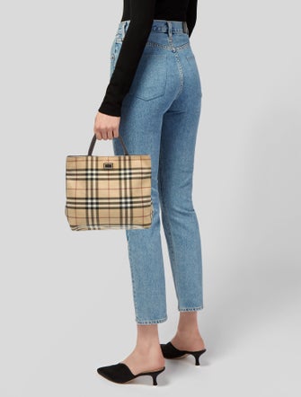 Burberry Nova Check Top Handle Bag