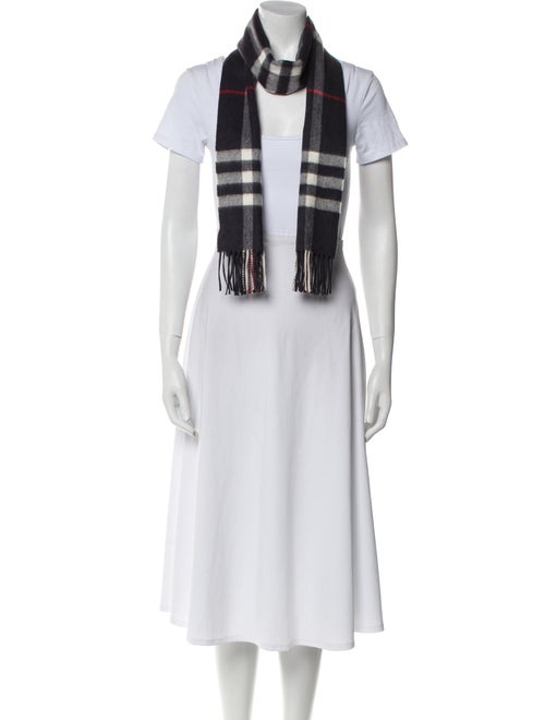 Burberry Wool Nova Check Pattern Scarf