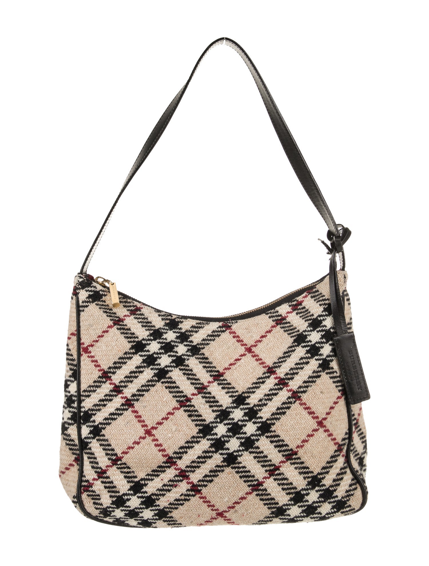Burberry London Tweed Shoulder Bag