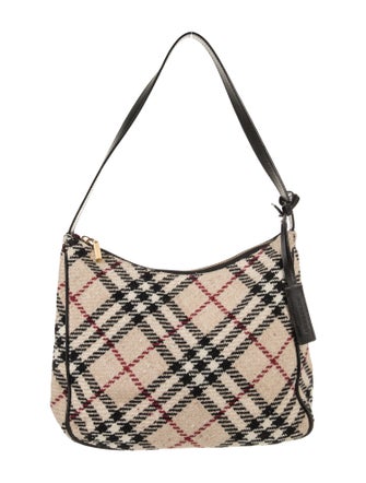 Burberry London Tweed Shoulder Bag