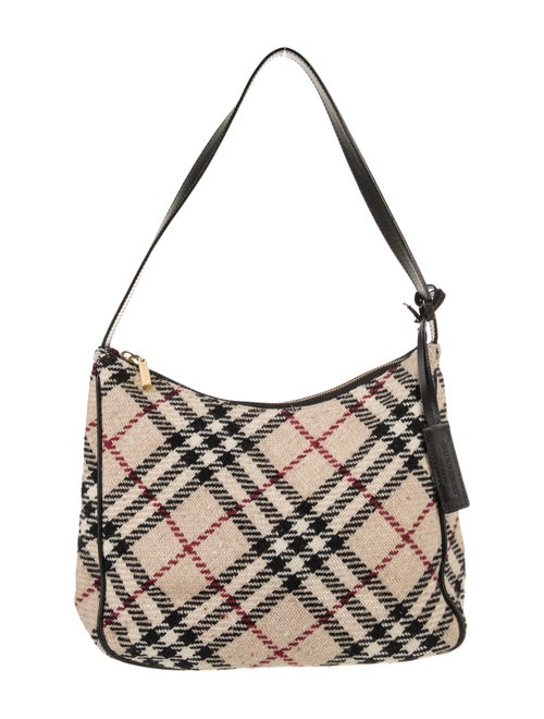 Burberry London Tweed Shoulder Bag