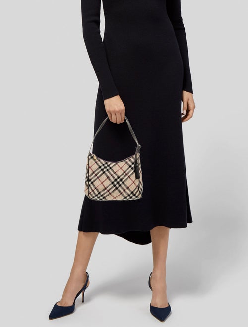 Burberry London Tweed Shoulder Bag