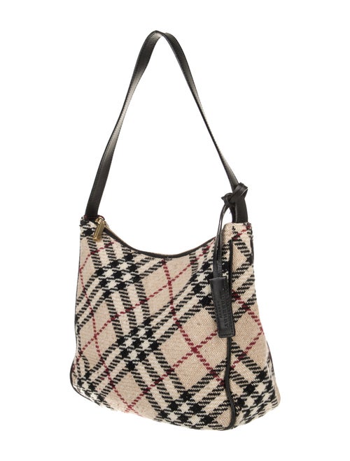 Burberry London Tweed Shoulder Bag