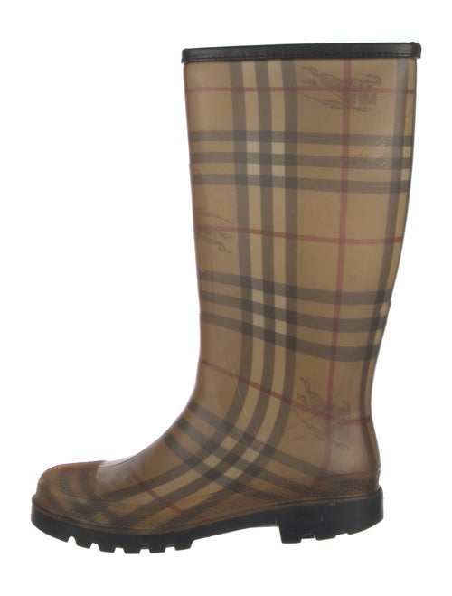 Burberry Nova Check Pattern Rubber Rain Boots