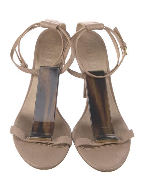 Burberry Leather T-Strap Sandals