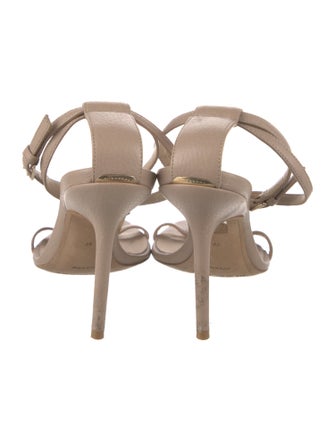 Burberry Leather T-Strap Sandals