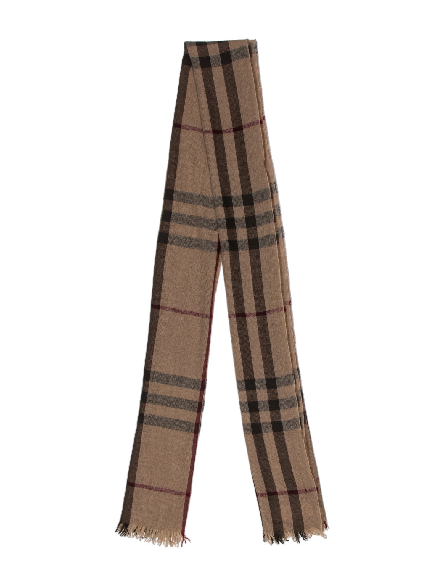 Burberry Merino Wool Nova Check Pattern Scarf