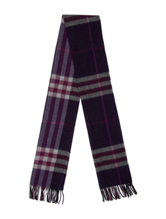 Burberry Cashmere Nova Check Pattern Scarf