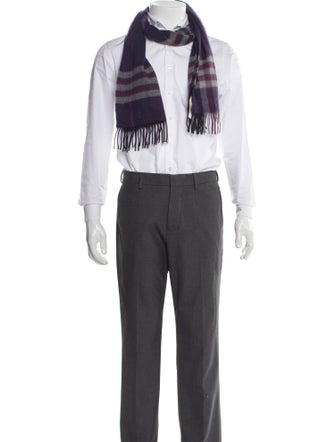 Burberry Cashmere Nova Check Pattern Scarf