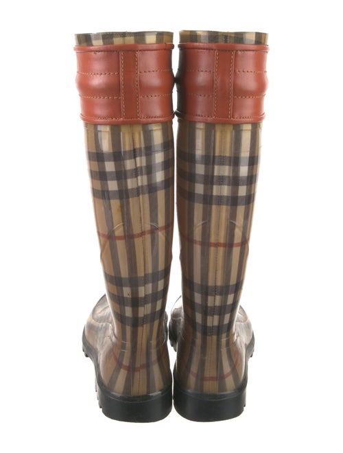 Burberry Haymarket Check Pattern Rubber Rain Boots