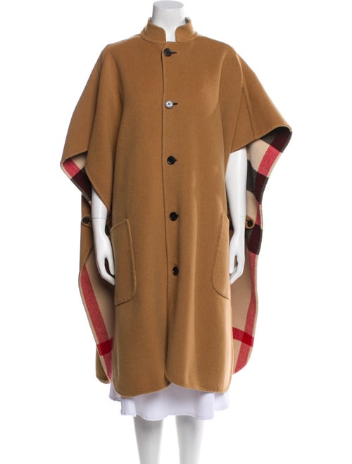 Burberry Wool Plaid Print Coat