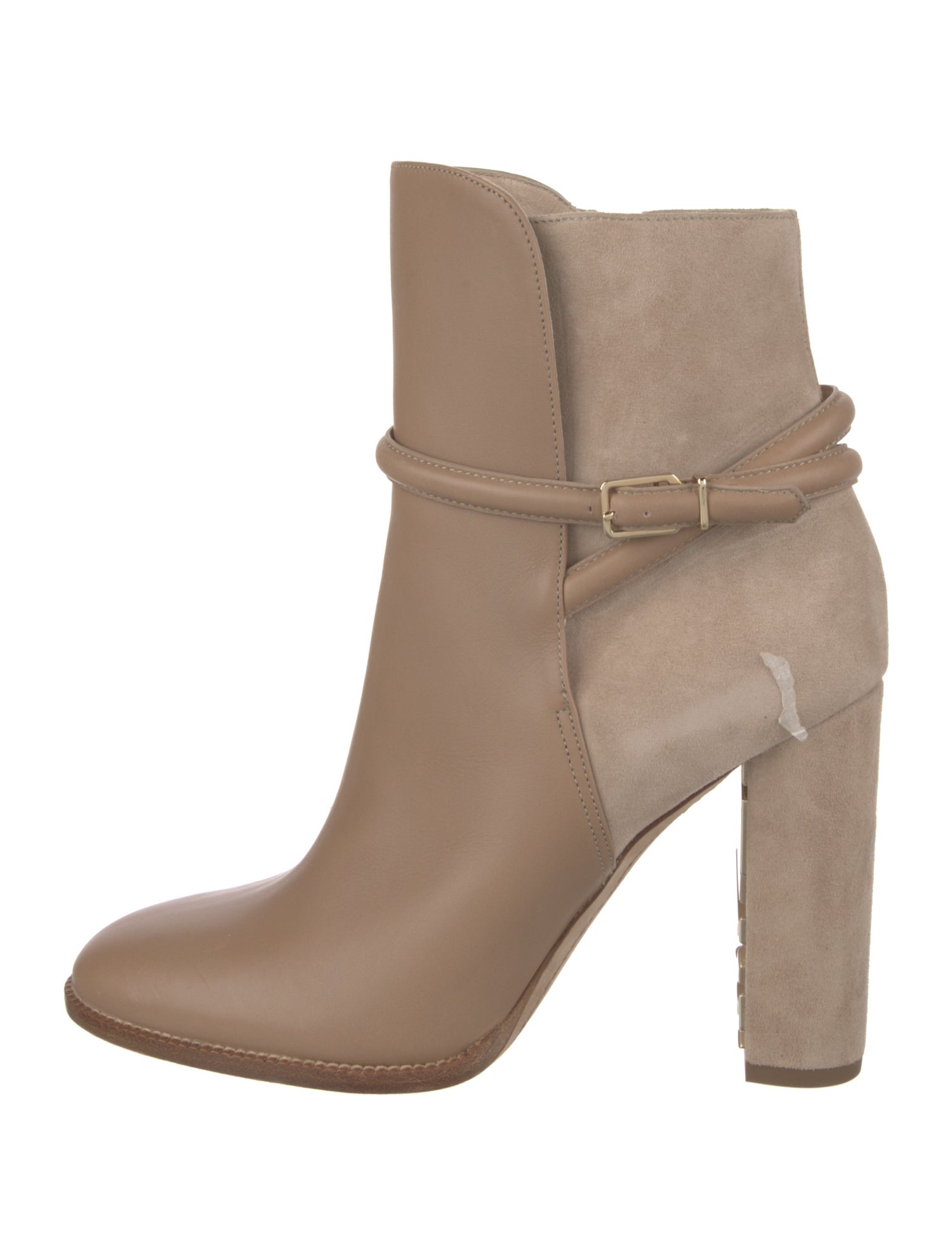 Burberry House Check Pattern Leather Boots