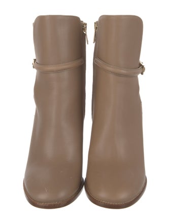 Burberry House Check Pattern Leather Boots