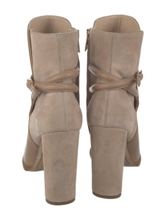 Burberry House Check Pattern Leather Boots