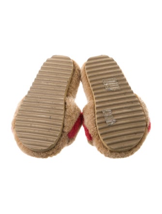 Burberry Toddler Girls' Faux Fur Slides