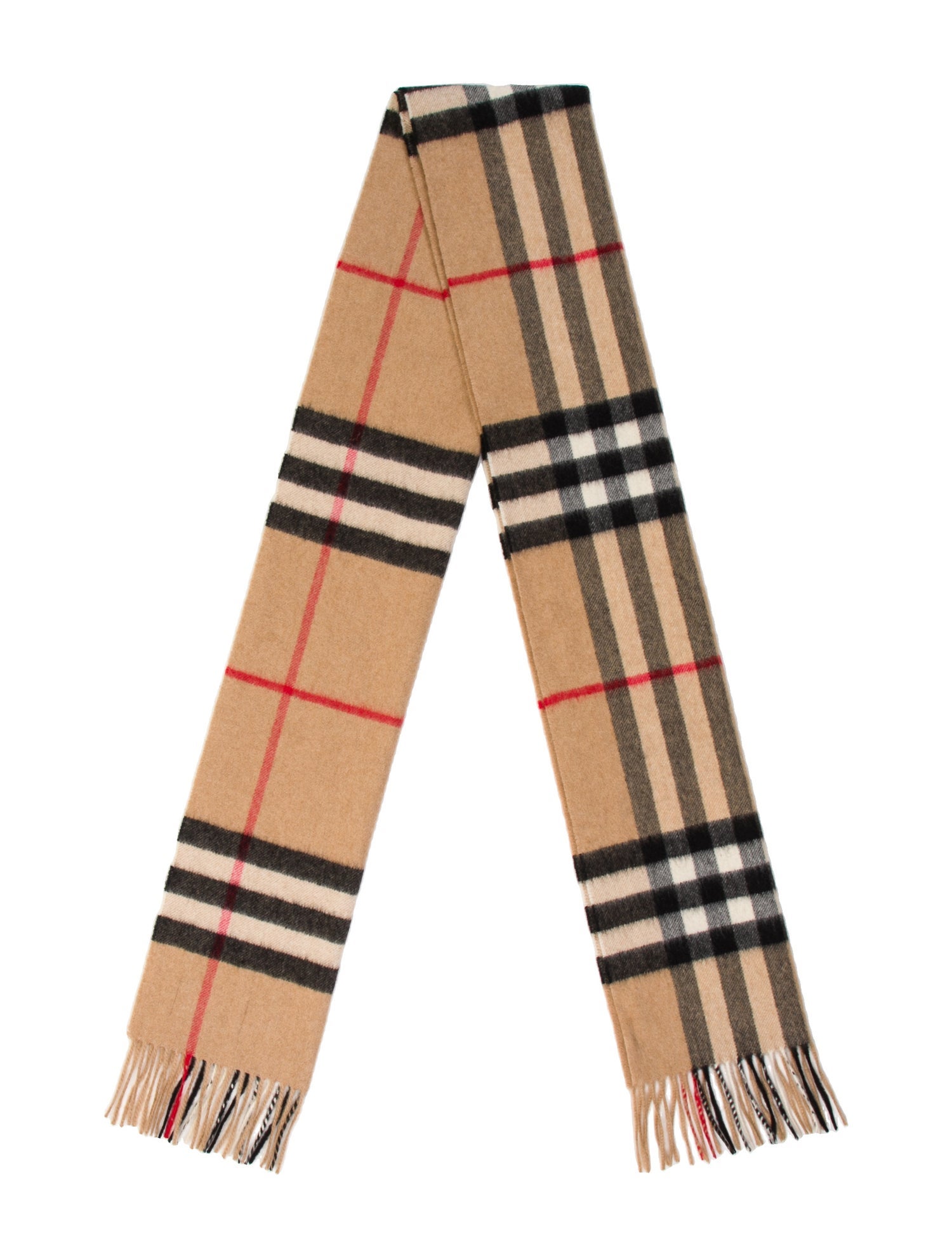 Burberry Cashmere Nova Check Pattern Scarf