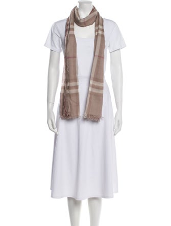 Burberry Silk House Check Pattern Scarf
