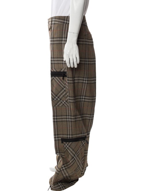 Burberry Plaid Print Cargo Pants