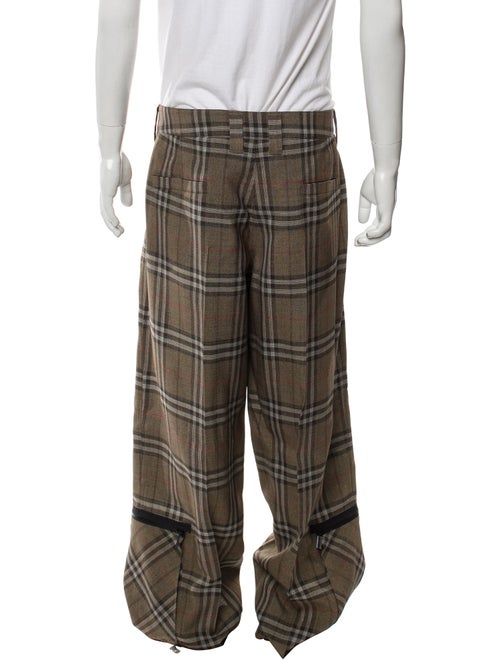 Burberry Plaid Print Cargo Pants