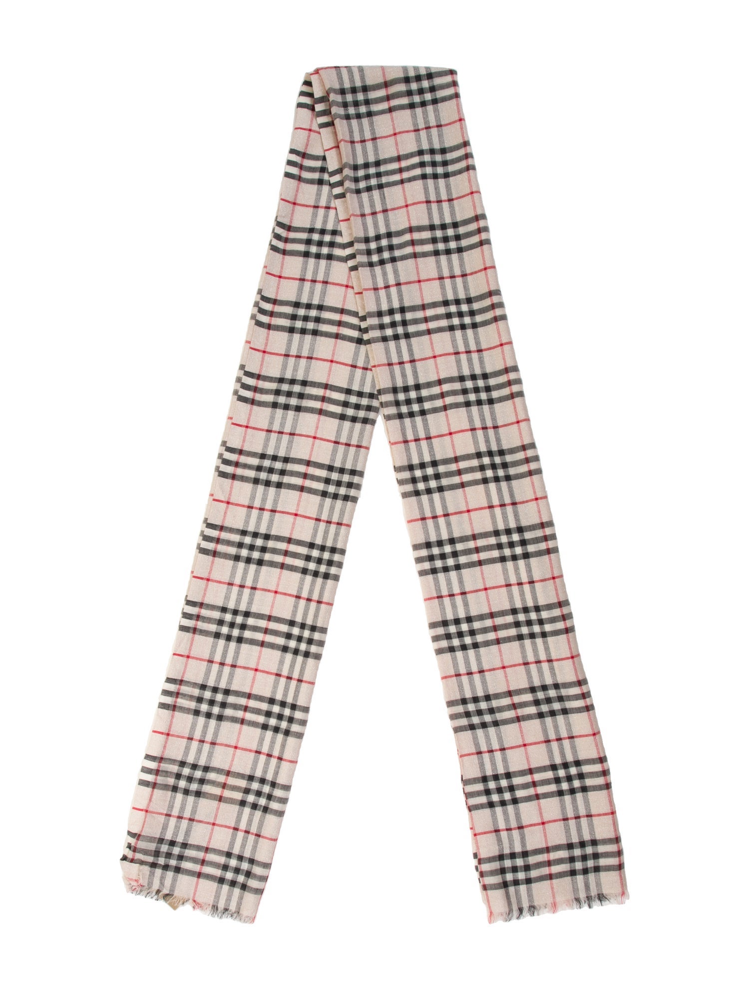 Burberry Cashmere Nova Check Pattern Scarf w/ Tags