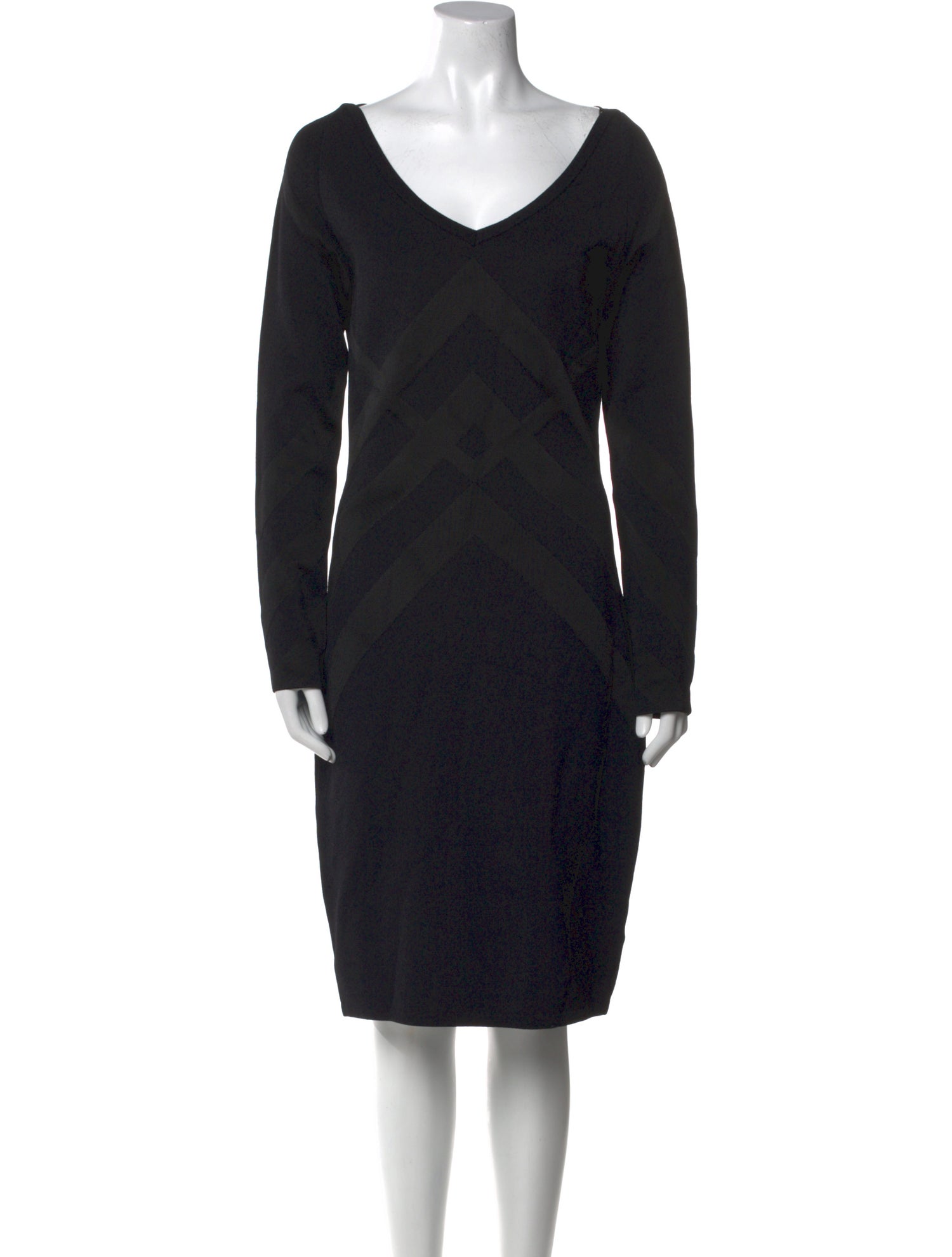 Burberry V-Neck Knee-Length Dress