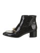 Burberry Chain-Link Accent Patent Leather Boots