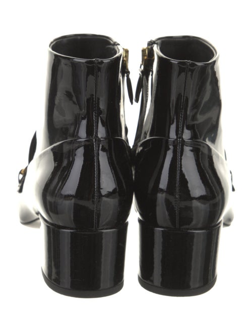 Burberry Chain-Link Accent Patent Leather Boots