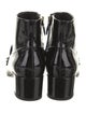 Burberry Chain-Link Accent Patent Leather Boots