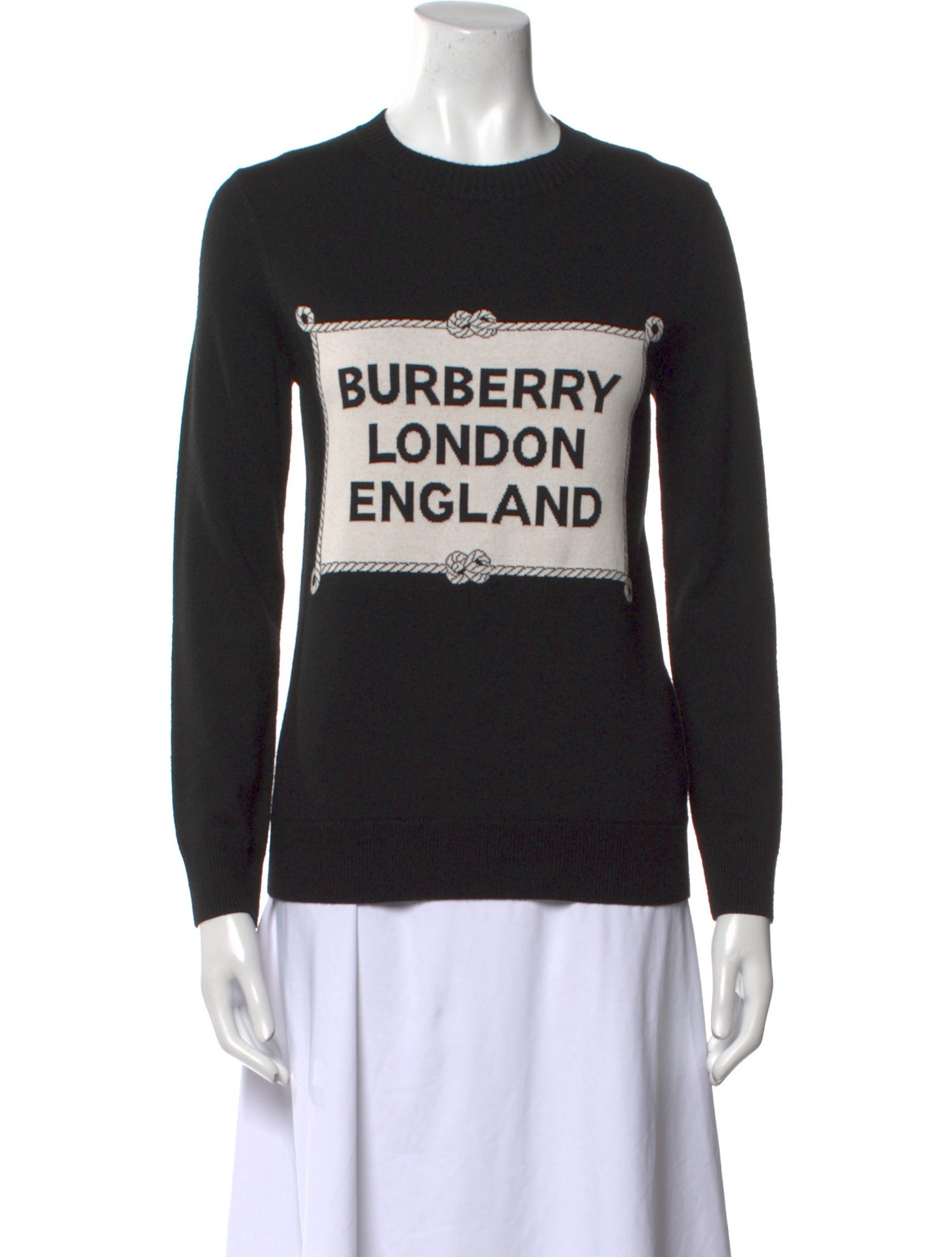 Burberry Merino Wool Graphic Print Sweater