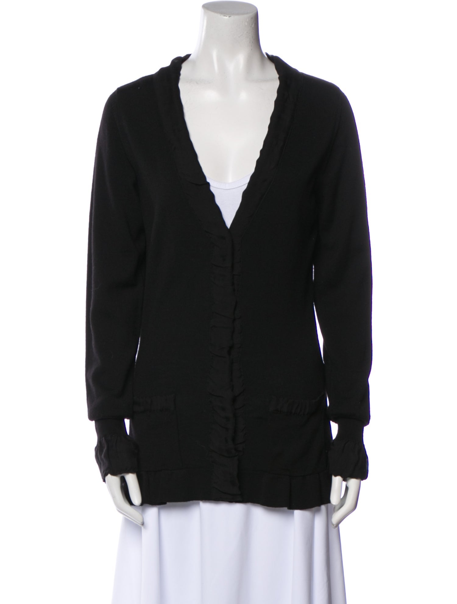 Burberry Virgin Wool V-Neck Tunic