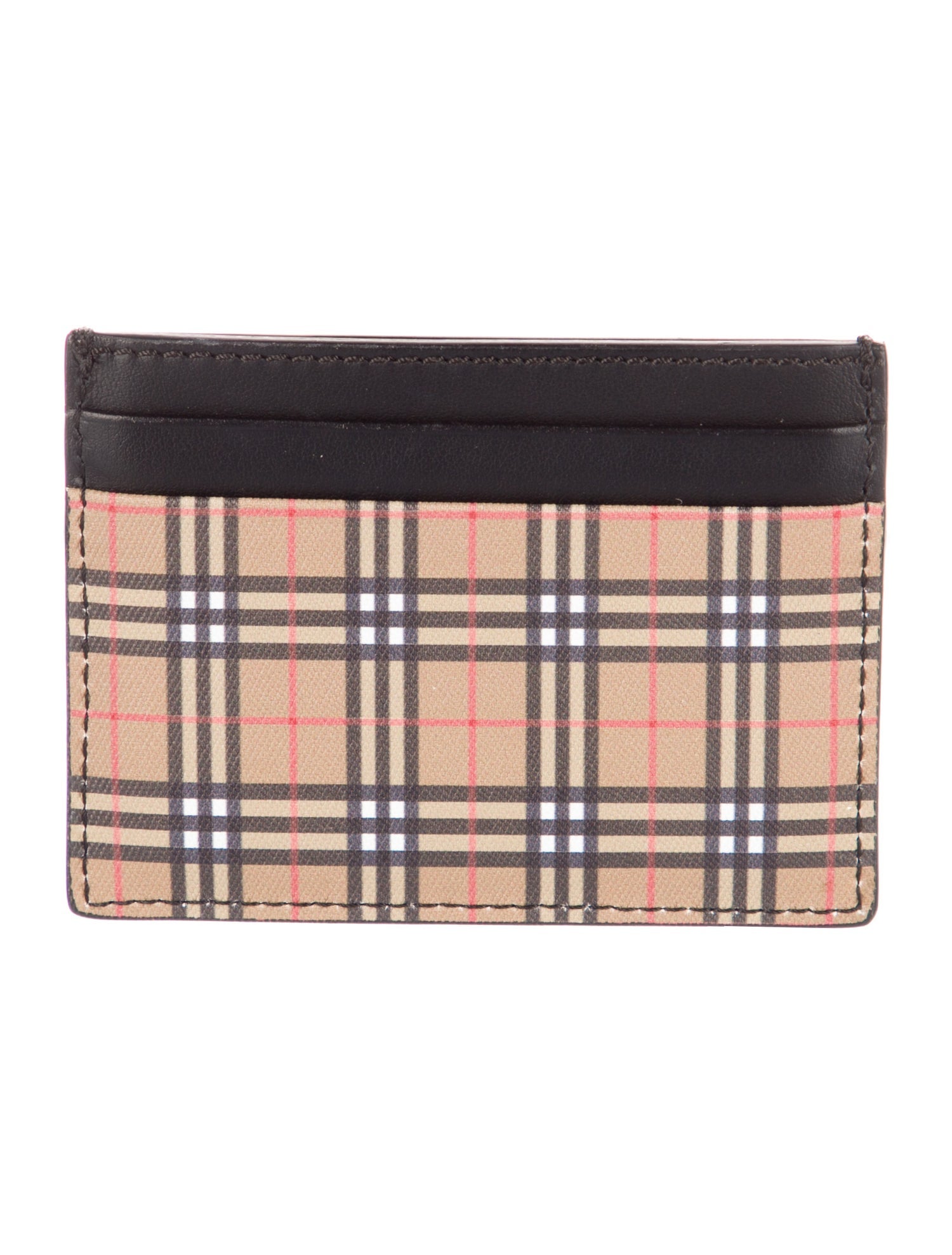 Burberry Plaid Print Card Holder