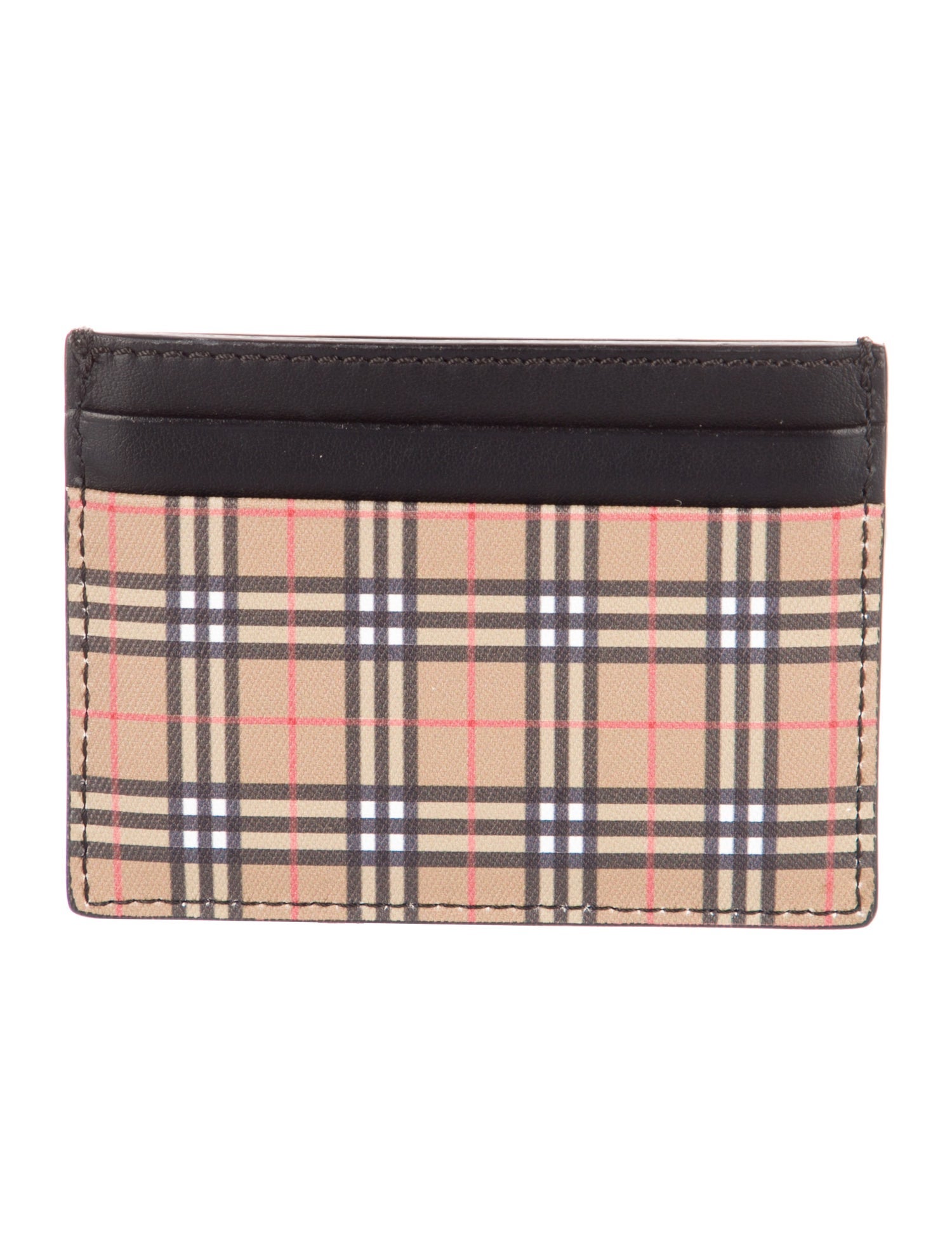Burberry Plaid Print Card Holder