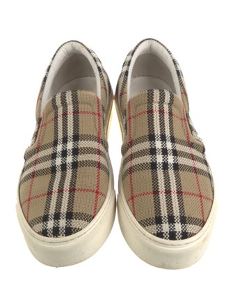 Burberry House Check Pattern Canvas Sneakers