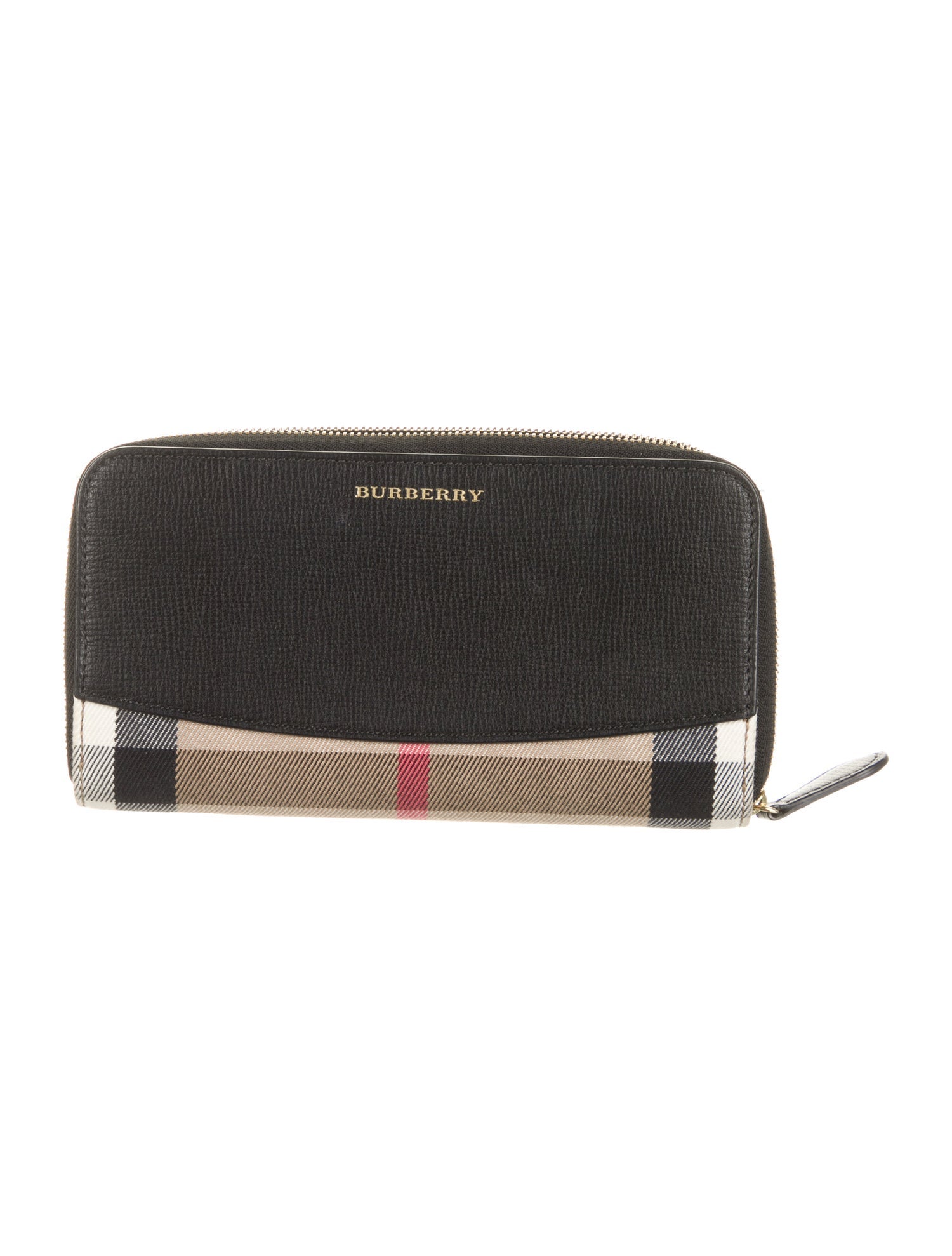 Burberry House Check Pattern Canvas Continental Wallet