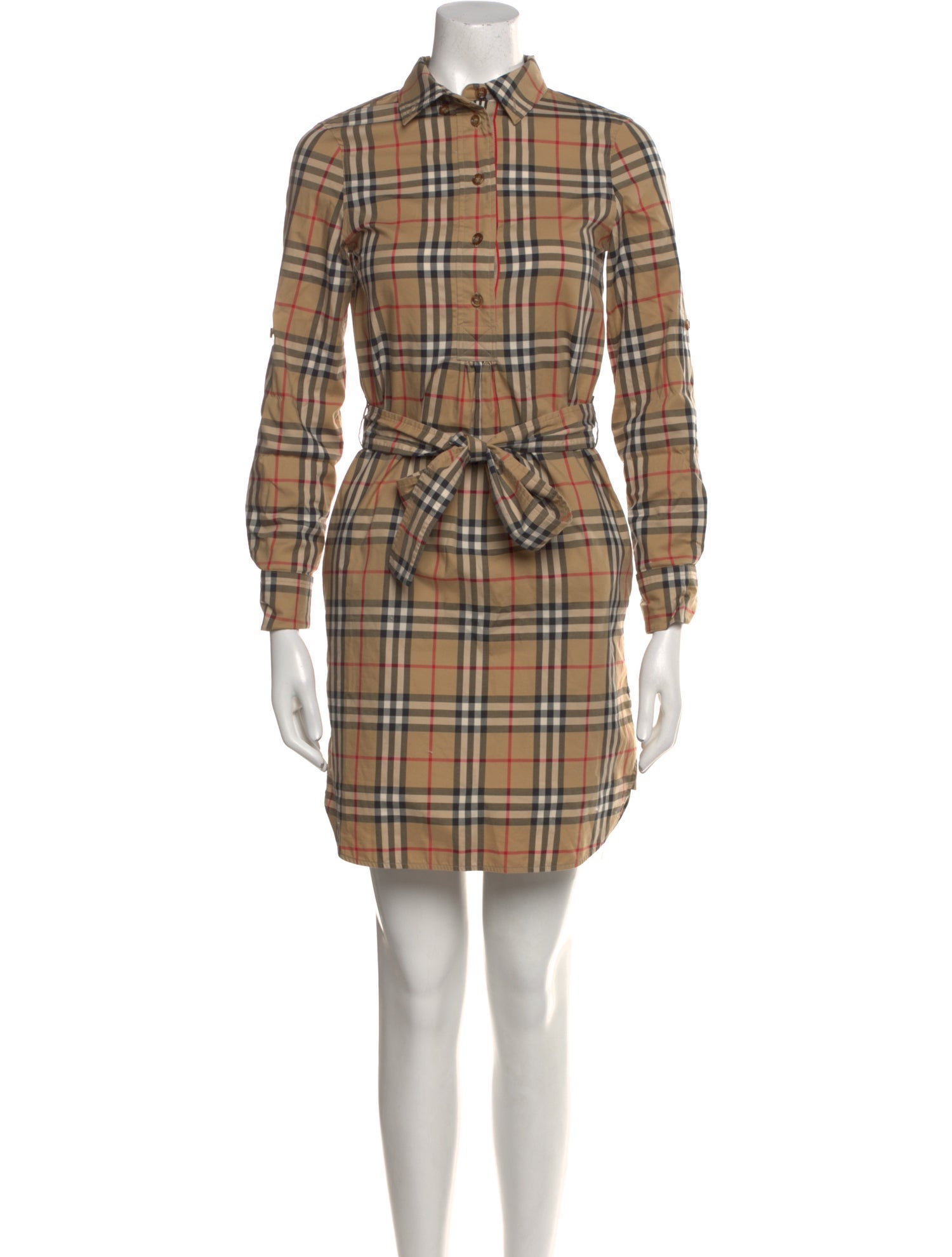 Burberry Plaid Print Mini Dress