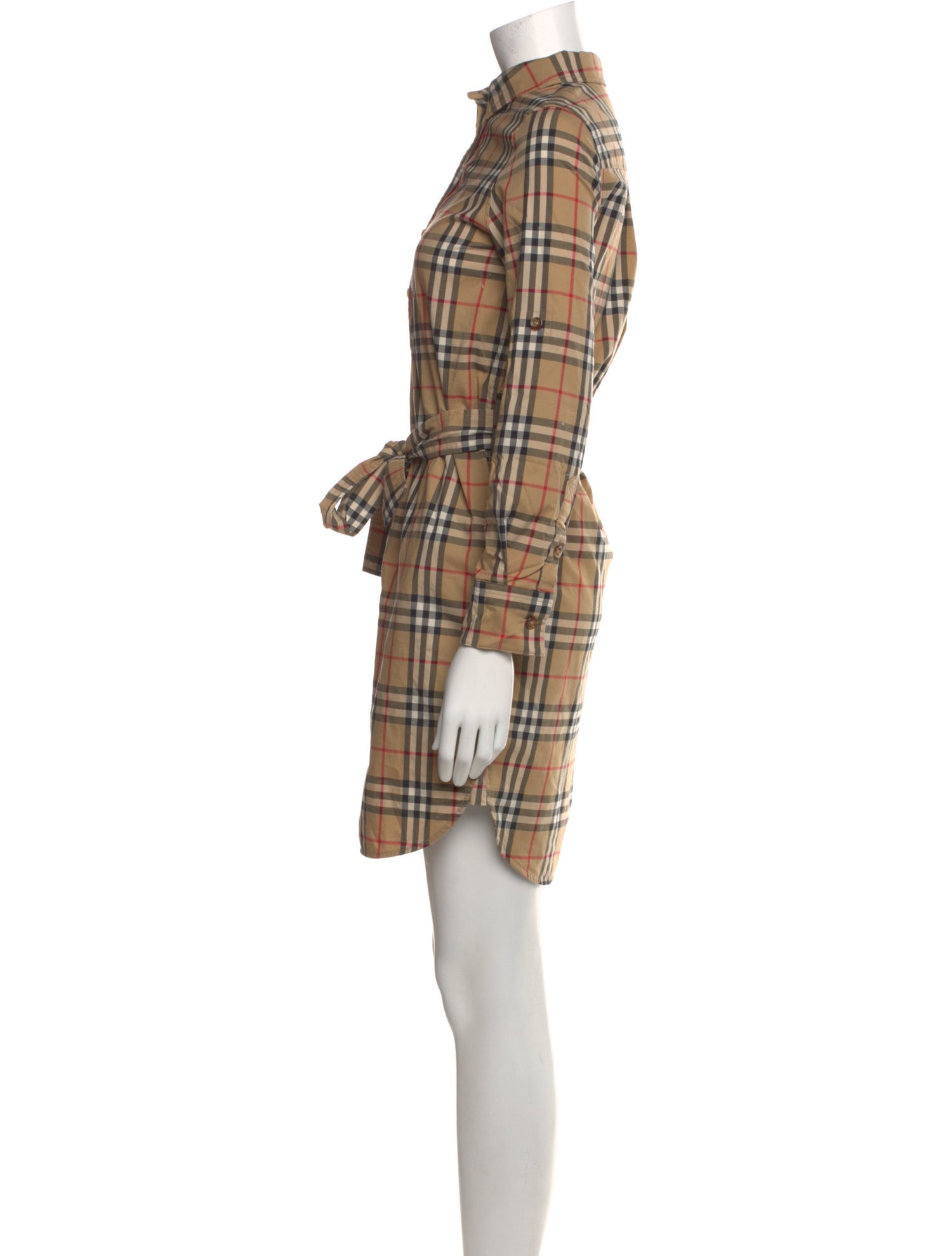 Burberry Plaid Print Mini Dress