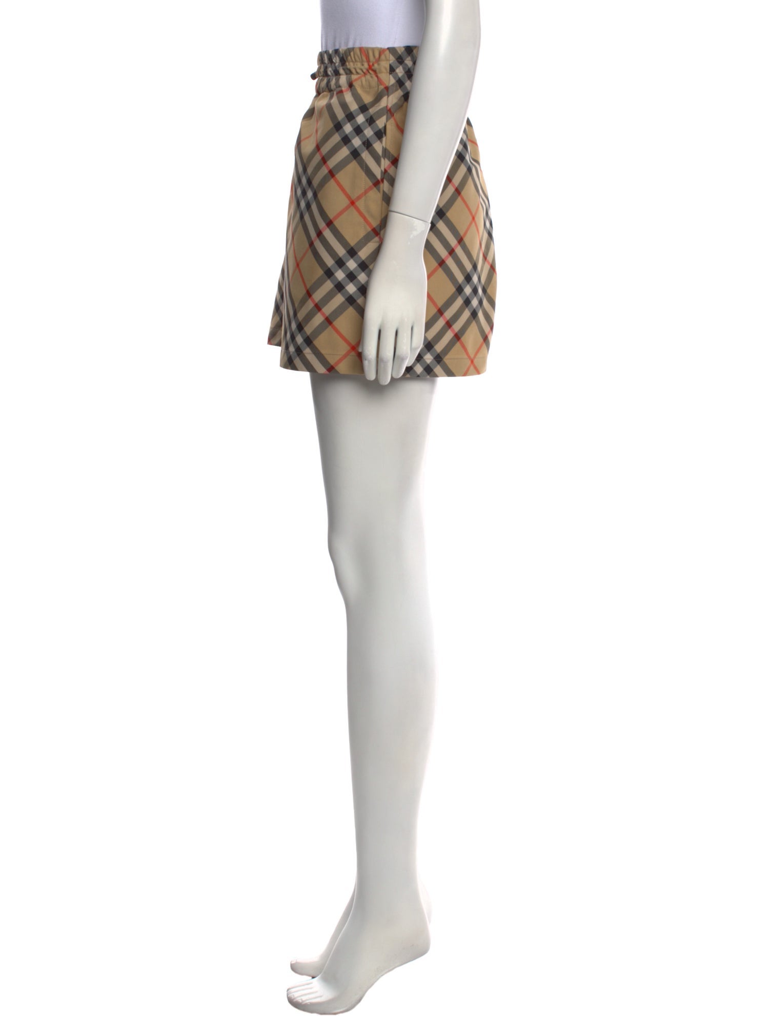 Burberry Plaid Print Mini Shorts