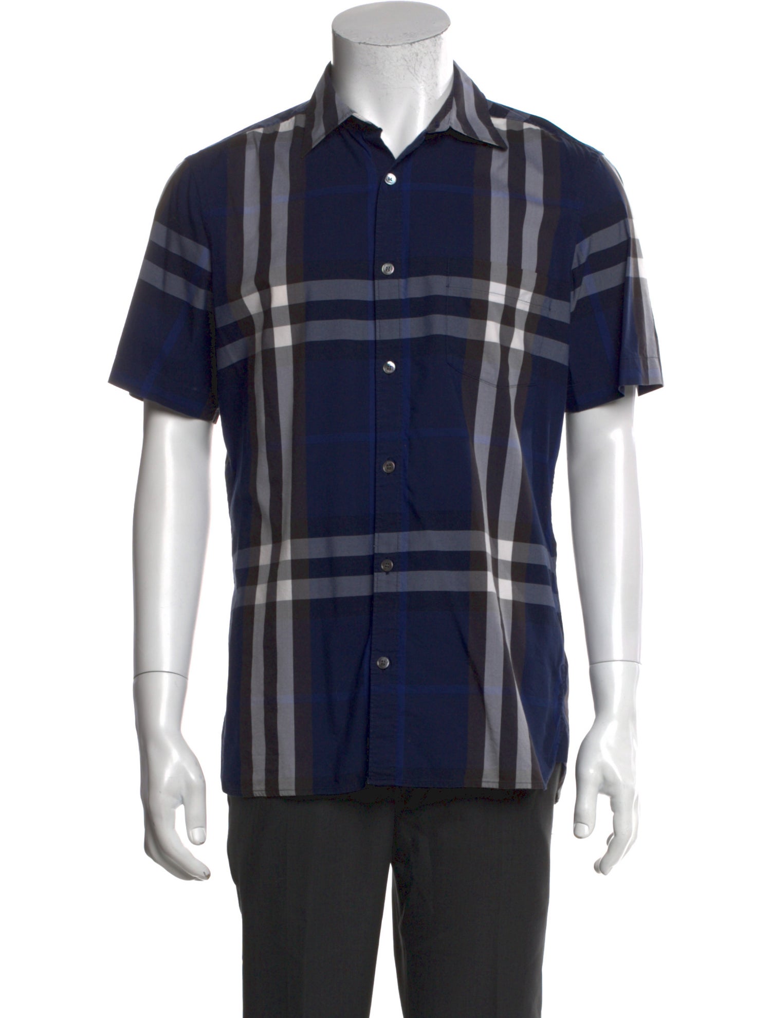 Burberry Plaid Print Short Sleeve Shirt
