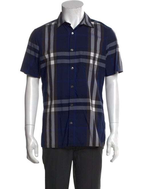 Burberry Plaid Print Short Sleeve Shirt